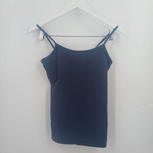 womans so clothing size medium navy blue camisole tank top casual basic shirt